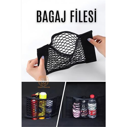 ModaCar Oto Bagaj Filesi Cırtlı Ceplikli Bagaj Filesi 